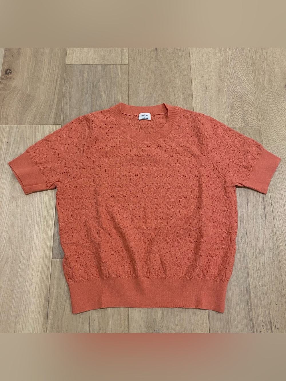 Aritzia Wilfred | Orange Short Sleeve Knit Top 🧡